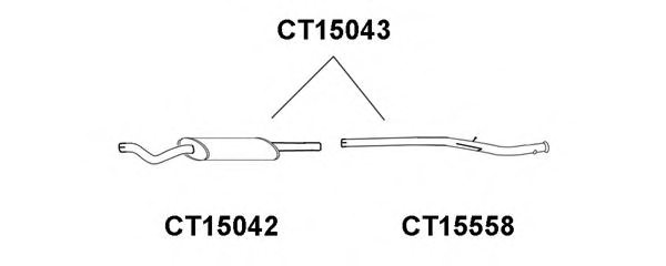 VENEPORTE CT15043 Front Silencer